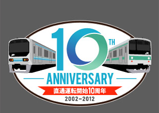 りんかい線全線開業10周年ヘッドマークロゴの画像