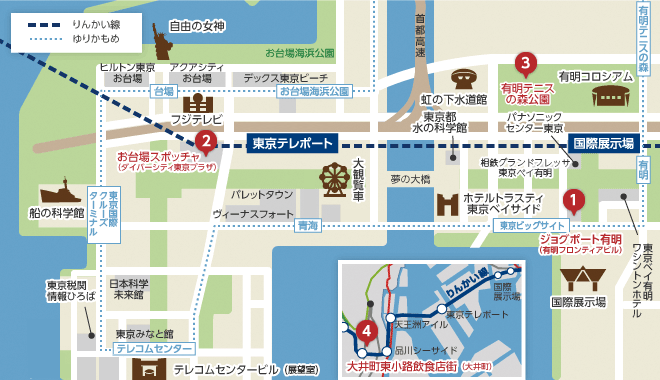 会社帰りにおすすめ 駅ナビ おすすめコース 沿線ガイド 駅ナビ お台場電車 りんかい線