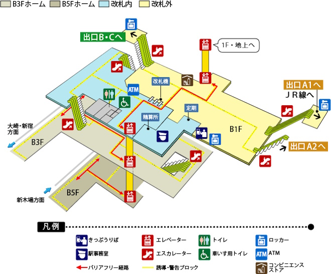 大井町駅構内図