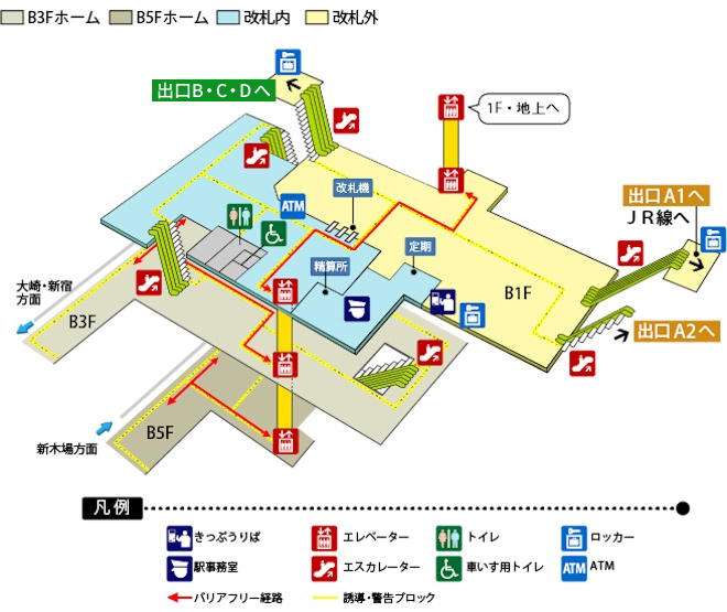 大井町駅構内図