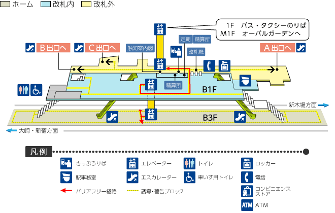 品川シーサイド駅 りんかい線の各駅 路線図 駅情報 時刻表 運賃 お台場電車 りんかい線