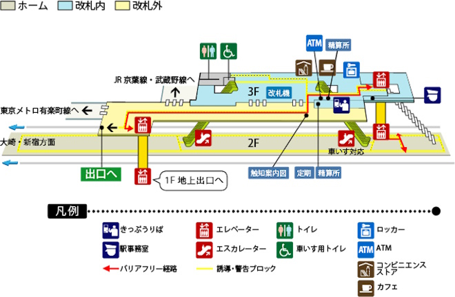 新木場駅構内図
